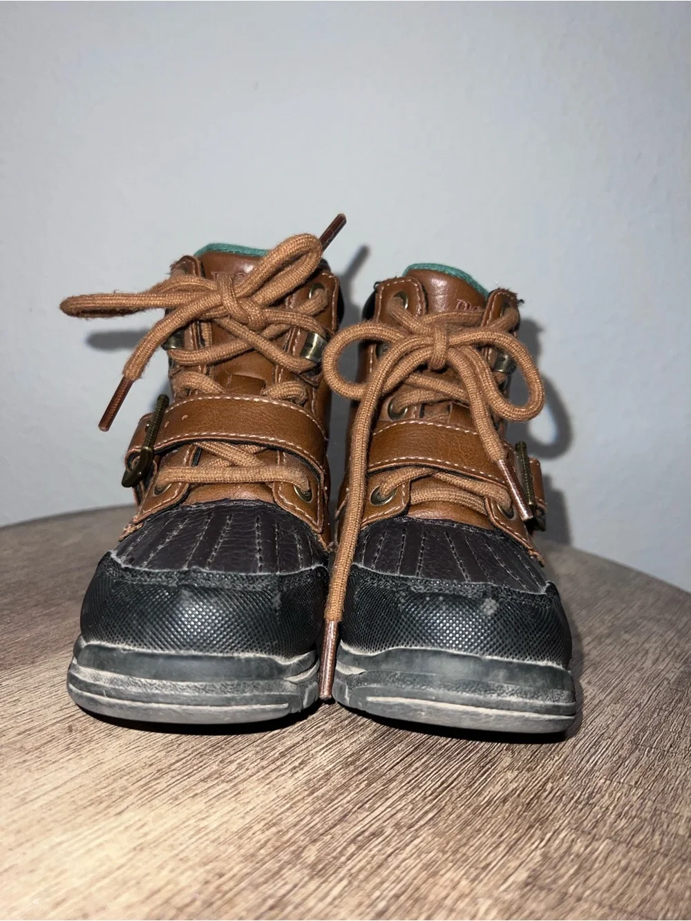 Polo Ralph Lauren Brown and Black Lace-Up Kids Boots